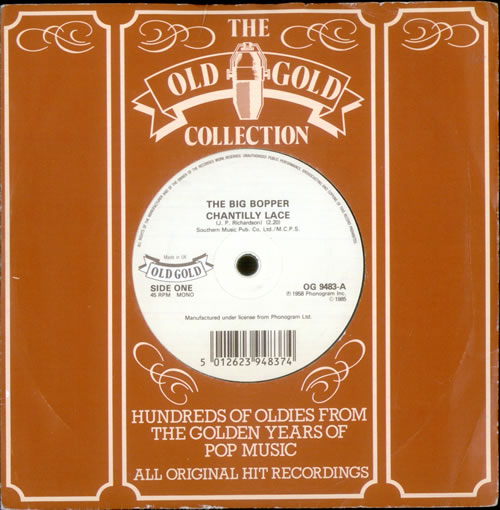 Big Bopper Chantilly Lace 7" vinyl single (7 inch record / 45) UK B7B07CH521639