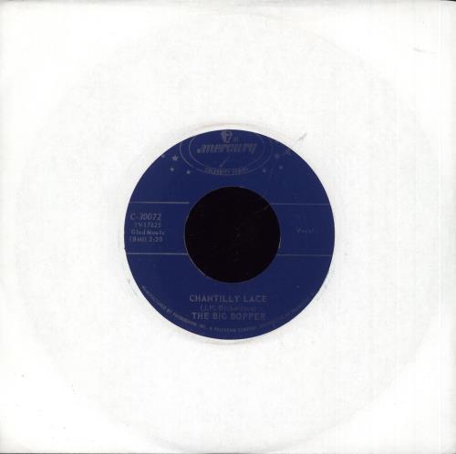 Big Bopper Chantilly Lace 7" vinyl single (7 inch record / 45) US B7B07CH741084