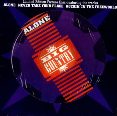 Big Country Alone 12" vinyl picture disc (12 inch picture record) UK BIG2PAL23622