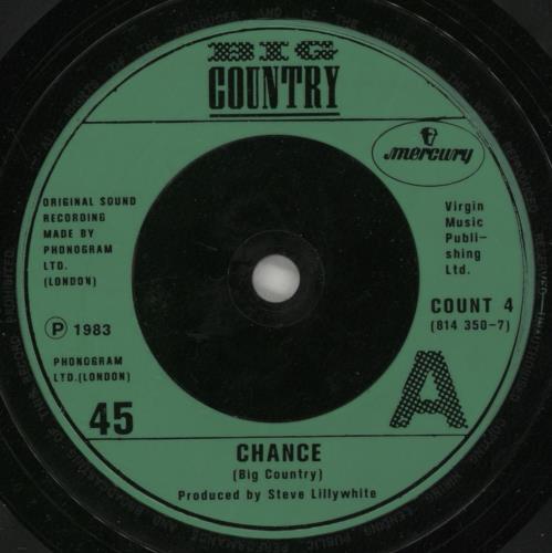 Big Country Chance - Green Inj 7" vinyl single (7 inch record / 45) UK BIG07CH875546