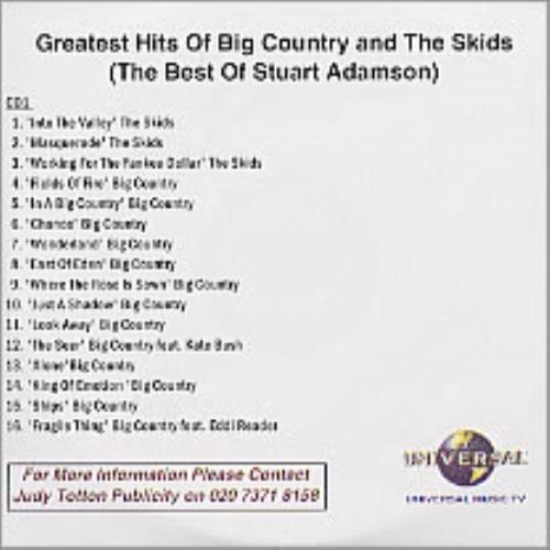 Big Country Greateast Hits Of Big Country And The Skids CD-R acetate UK BIGCRGR217829