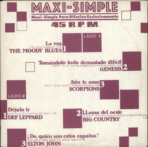 Big Country Maxi-Simple 12" vinyl single (12 inch record / Maxi-single) Argentinean BIG12MA702095