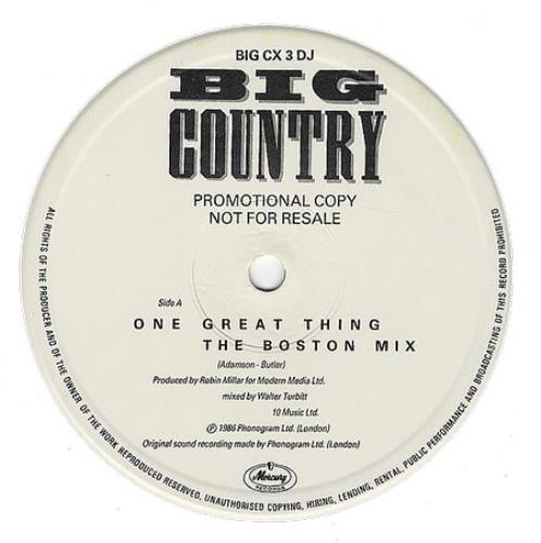Big Country One Great Thing 12" vinyl single (12 inch record / Maxi-single) UK BIG12ON14516