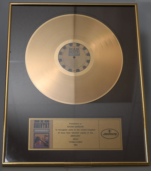 Big Country Steeltown in-house award disc UK BIGAIST91491