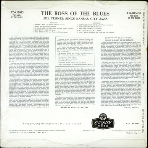 Big Joe Turner The Boss Of The Blues - 1st vinyl LP album (LP record) UK J43LPTH541583