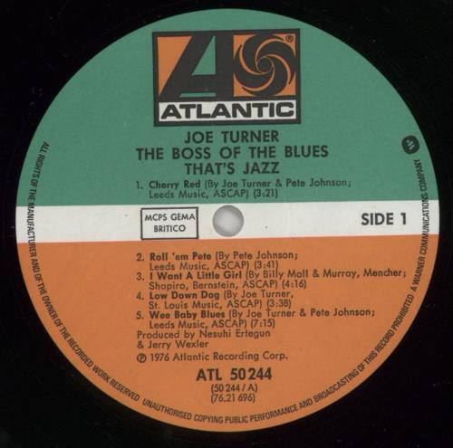 Big Joe Turner The Boss Of The Blues vinyl LP album (LP record) German J43LPTH530143