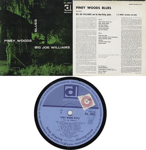 Big Joe Williams Piney Woods Blues vinyl LP album (LP record) UK JOWLPPI334792