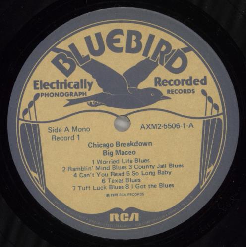 Big Maceo Chicago Breakdown 2-LP vinyl record set (Double LP Album) US F-K2LCH882280