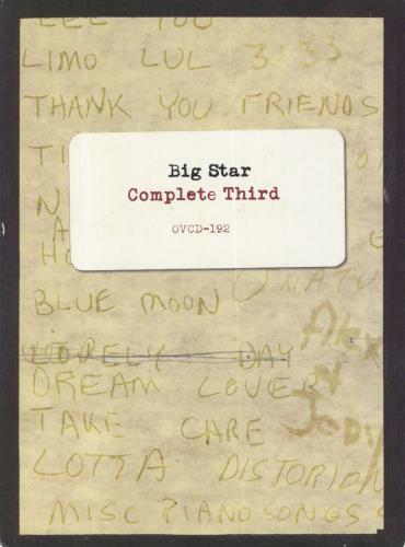 Big Star Complete Third 3-disc CD/DVD Set US BGS3DCO826551