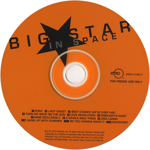 Big Star In Space CD album (CDLP) US BGSCDIN454741