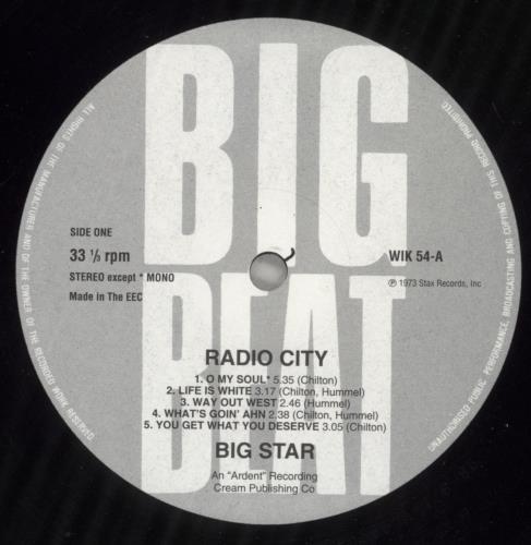 Big Star Radio City vinyl LP album (LP record) UK BGSLPRA363868