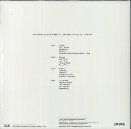 Big Thief Dragon New Warm Mountain I Believe In You 2-LP vinyl record set (Double LP Album) UK 49H2LDR832096