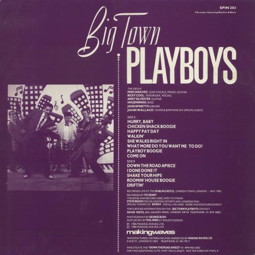 Big Town Playboys Playboy Boogie vinyl LP album (LP record) UK B2ZLPPL781918