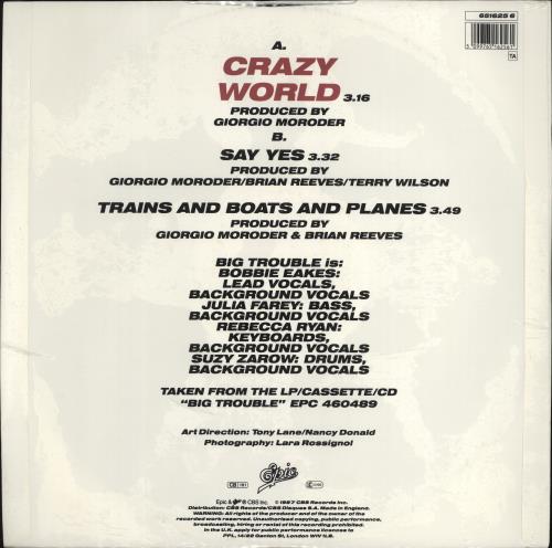 Big Trouble (80s) Crazy World - Sealed 12" vinyl single (12 inch record / Maxi-single) UK BGT12CR779335