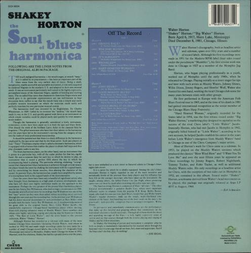 Big Walter Horton The Soul Of Blues Harmonica vinyl LP album (LP record) Italian WLRLPTH611822