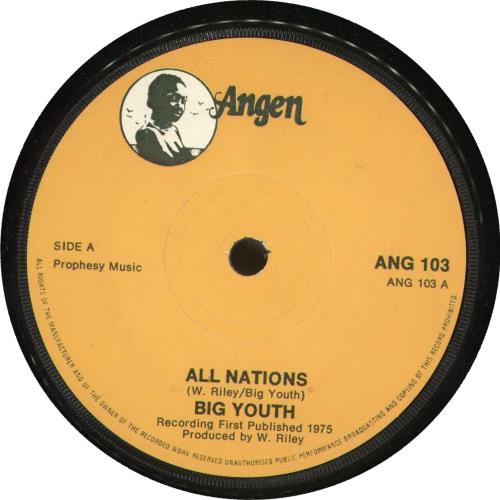 Big Youth All Nations 7" vinyl single (7 inch record / 45) UK BY607AL740177