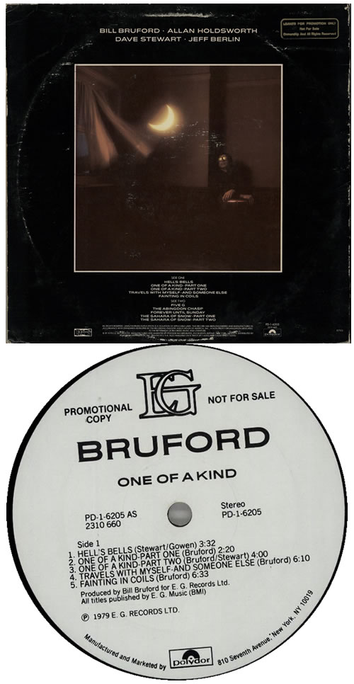 Bill Bruford One Of A Kind vinyl LP album (LP record) US BFOLPON583849