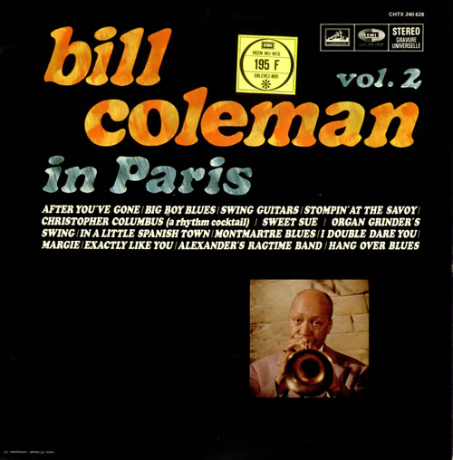 Bill Coleman In Paris Volume 2 vinyl LP album (LP record) French BW6LPIN529712