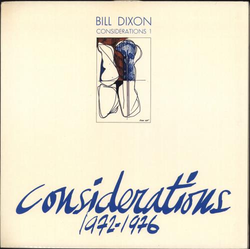 Bill Dixon Considerations 1 & 2 2-LP vinyl record set (Double LP Album) Italian 8BD2LCO707506