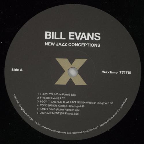 Bill Evans (Piano) New Jazz Conceptions - Shrink vinyl LP album (LP record) Spanish BLVLPNE869936