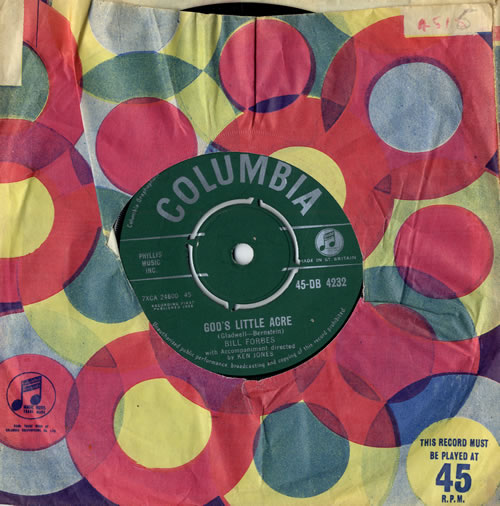 Bill Forbes God's Little Acre 7" vinyl single (7 inch record / 45) UK C7L07GO552905