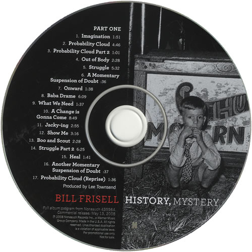 Bill Frisell History, Mystery 2 CD album set (Double CD) US IRF2CHI520402