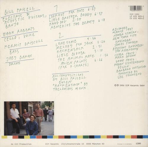 Bill Frisell Lookout For Hope vinyl LP album (LP record) German IRFLPLO892493