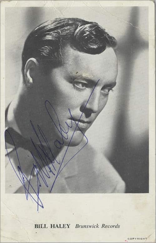 Bill Haley & The Comets Autographed Photocard photograph UK BHYPHAU487232
