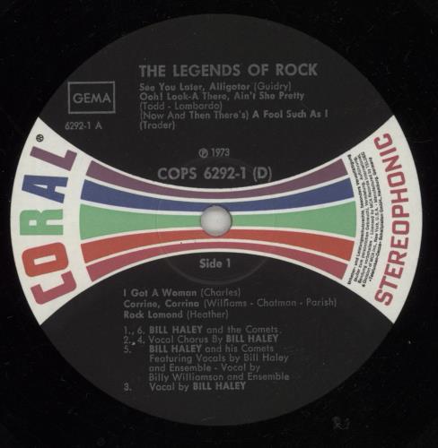 Bill Haley & The Comets The Legends Of Rock 2-LP vinyl record set (Double LP Album) German BHY2LTH870506