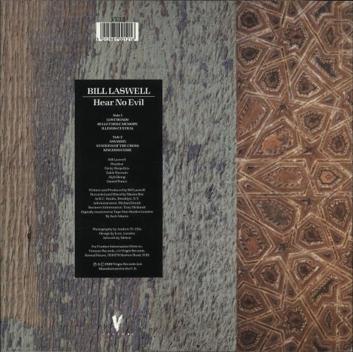 Bill Laswell Hear No Evil - stickered p/s vinyl LP album (LP record) UK BC9LPHE705764