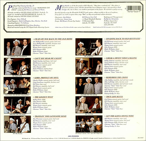 Bill Monroe Bill Monroe & Stars Of The Bluegrass Hall Of Fame vinyl LP album (LP record) US 0BMLPBI450420