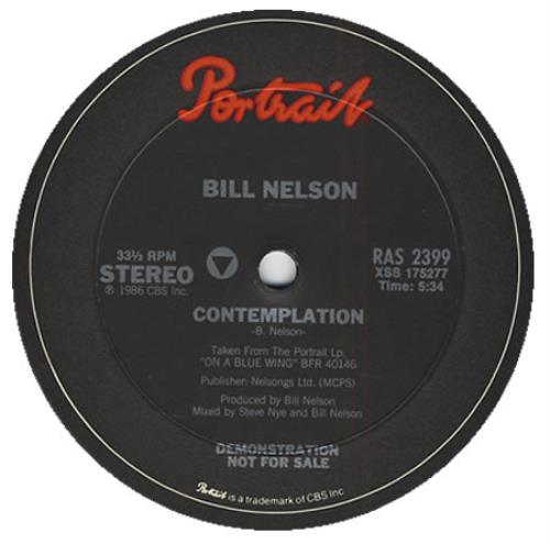 Bill Nelson Contemplation 12" vinyl single (12 inch record / Maxi-single) US BSN12CO401342