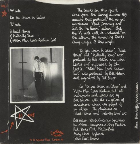 Bill Nelson Do You Dream In Colour ? 7" vinyl single (7 inch record / 45) UK BSN07DO156359