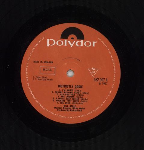 Bill Oddie Distinctly Oddie vinyl LP album (LP record) UK DDILPDI855702