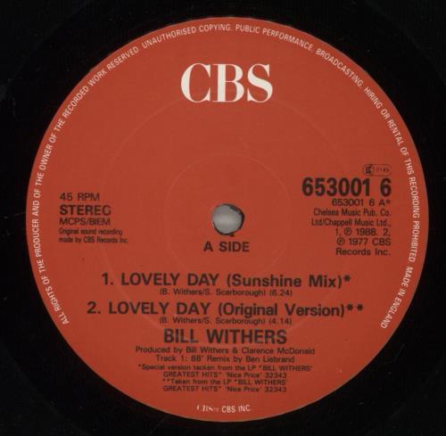 Bill Withers Lovely Day 12" vinyl single (12 inch record / Maxi-single) UK BWT12LO298423