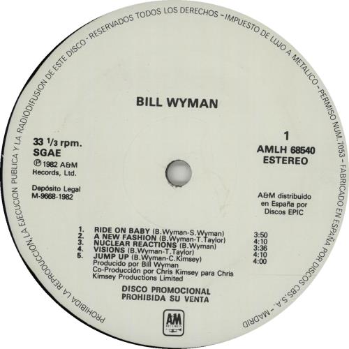 Bill Wyman Bill Wyman vinyl LP album (LP record) Spanish WYMLPBI647571