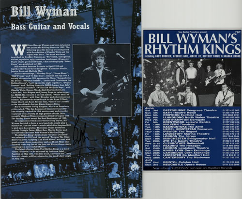 Bill Wyman Groovin' Europe 2000 - Autographed tour programme UK WYMTRGR579906