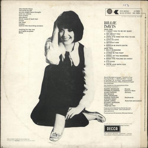Billie Davis Billie Davis vinyl LP album (LP record) UK 7BDLPBI698932