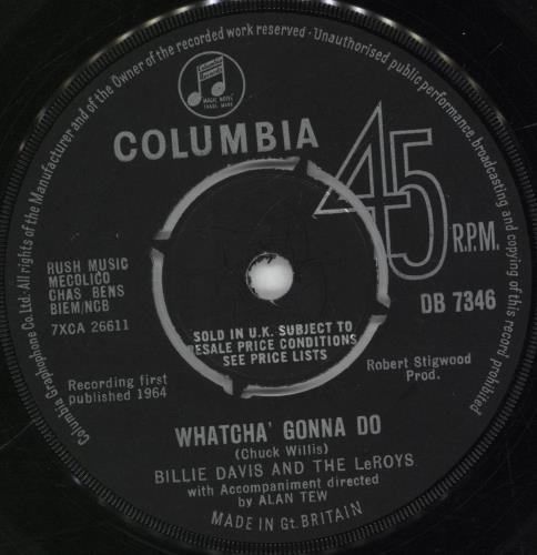 Billie Davis Whatcha' Gonna Do 7" vinyl single (7 inch record / 45) UK 7BD07WH706784