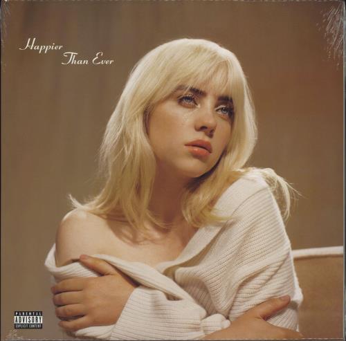 Billie Eilish Happier Than Ever - Cool Grey Vinyl - Sealed 2-LP vinyl record set (Double LP Album) UK 0NR2LHA774645