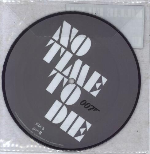 Billie Eilish No Time To Die 7" vinyl picture disc (7 inch picture disc single) UK 0NR7PNO847818