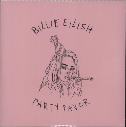 Billie Eilish Party Favor - Pink Vinyl + Sealed 7" vinyl single (7 inch record / 45) UK 0NR07PA881281