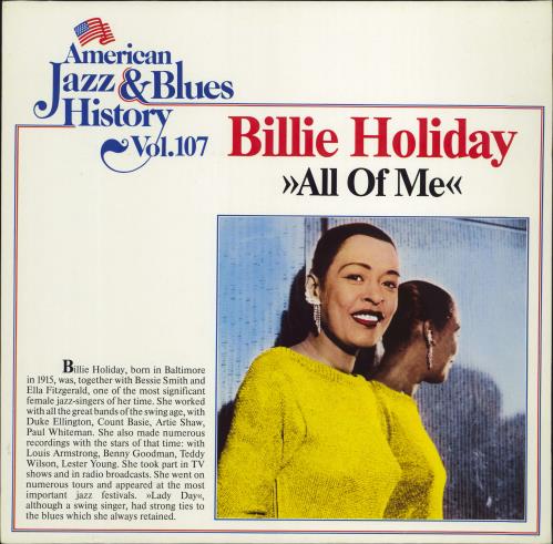 Billie Holiday All Of Me vinyl LP album (LP record) UK B/HLPAL768187