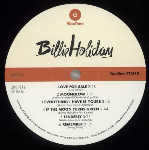 Billie Holiday Billie Holiday vinyl LP album (LP record) UK B/HLPBI882185