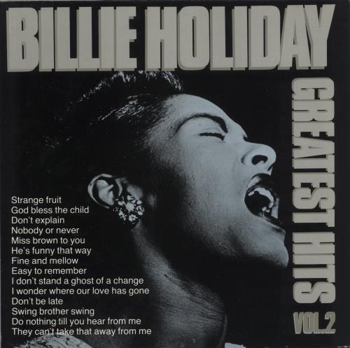 Billie Holiday Greatest Hits Vol 2 vinyl LP album (LP record) Dutch B/HLPGR871803