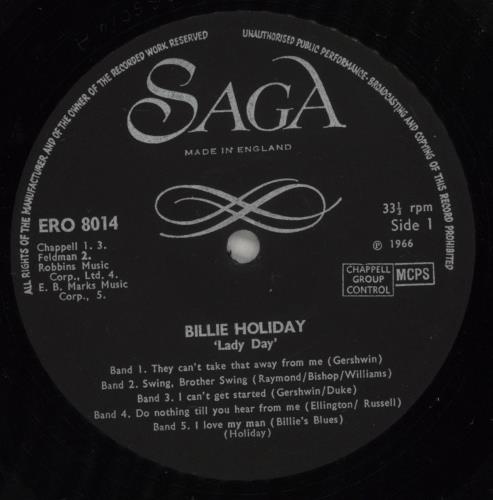 Billie Holiday Lady Day vinyl LP album (LP record) UK B/HLPLA441900