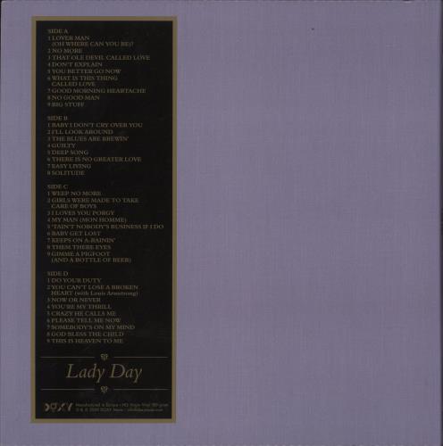 Billie Holiday Lady Day 2-LP vinyl record set (Double LP Album) UK B/H2LLA885747