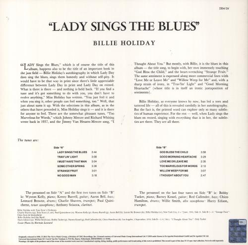 Billie Holiday Lady Sings The Blues - 180gm Vinyl + Booklet vinyl LP album (LP record) UK B/HLPLA832362
