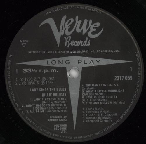 Billie Holiday Lady Sings The Blues vinyl LP album (LP record) UK B/HLPLA492642