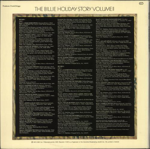 Billie Holiday The Billie Holiday Story Volume II 2-LP vinyl record set (Double LP Album) Dutch B/H2LTH709324